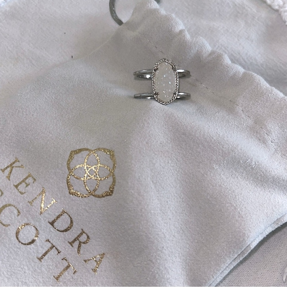 Kendra Scott Silver and White Ring